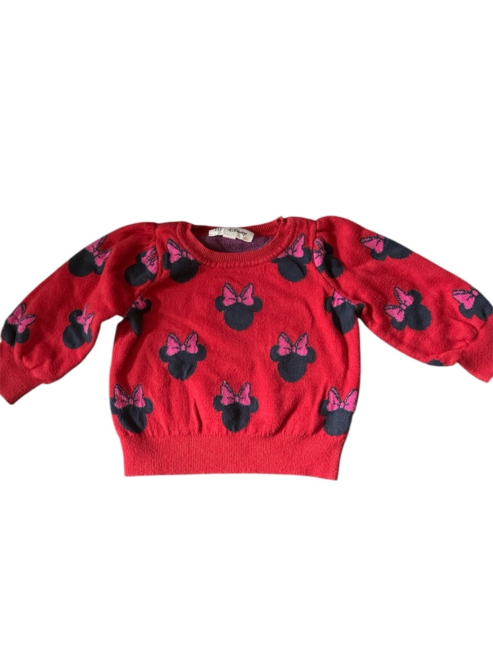 GAP Red Minnie Mouse Sweater with Pink Bows